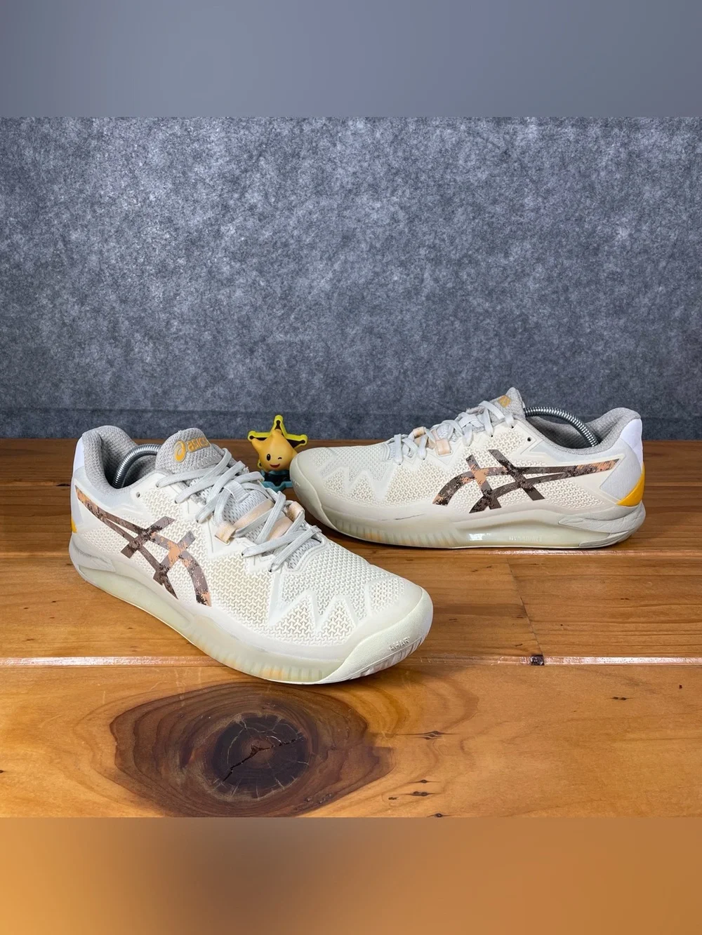 ASICS Gel Resolution 8 Womens Size 12 Earth Day Tennis Shoes NO INSOLES 1042A163